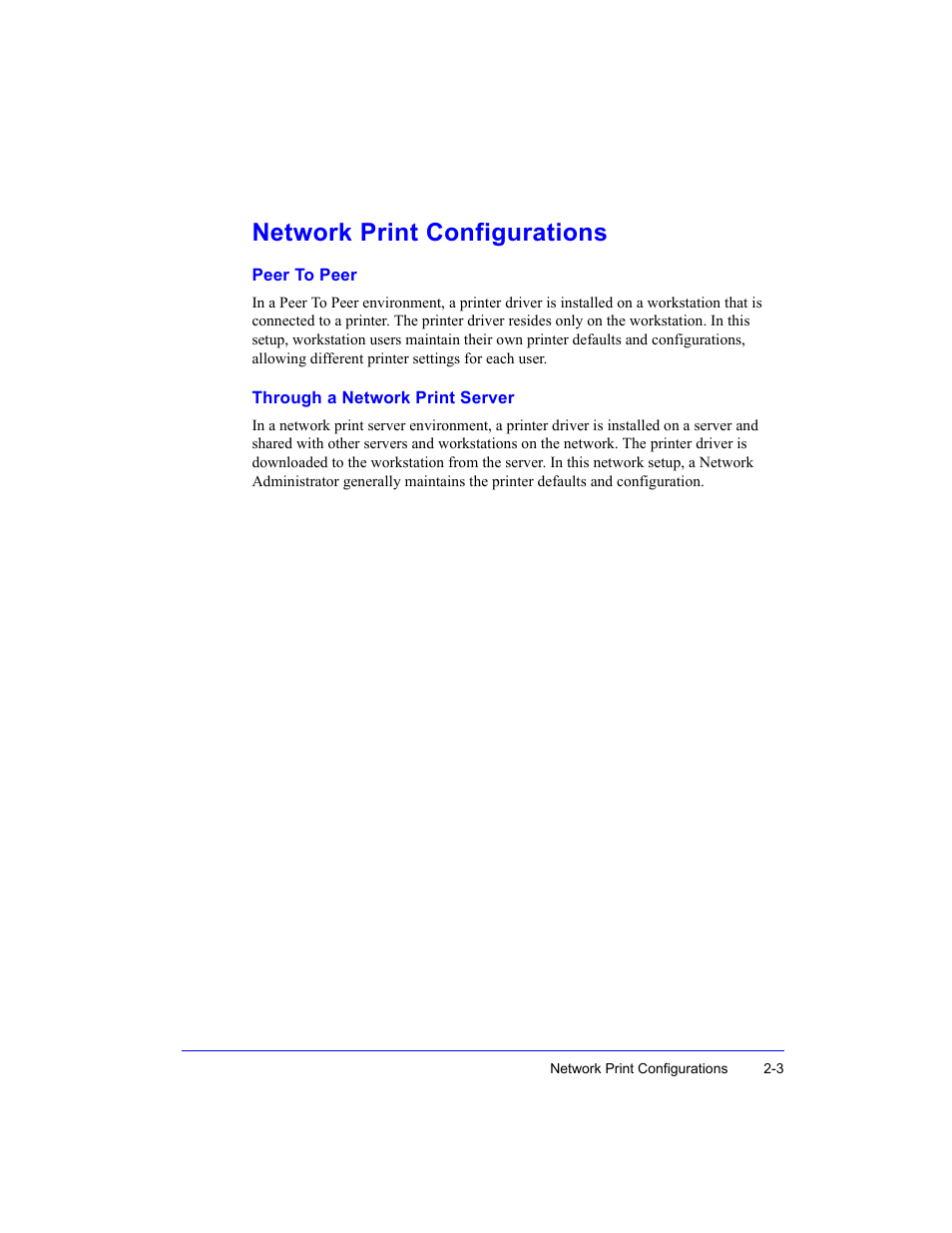 Network print configurations | Xerox Fax Machine User Manual | Page 17 / 54