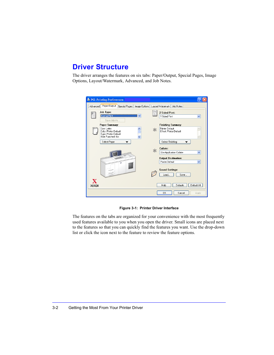 Driver structure | Xerox Fax Machine User Manual | Page 46 / 54
