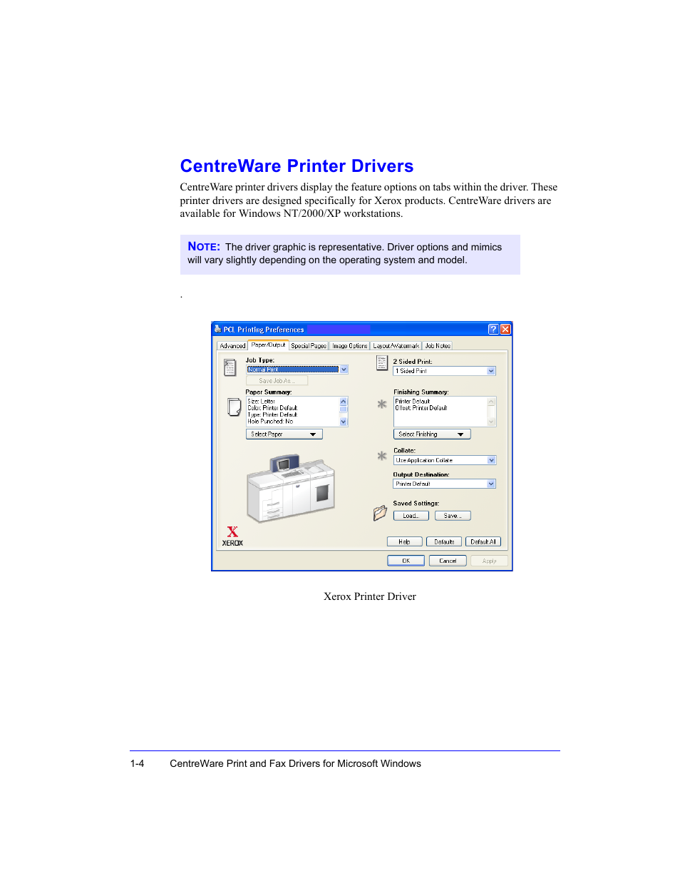 Centreware printer drivers | Xerox Fax Machine User Manual | Page 8 / 54