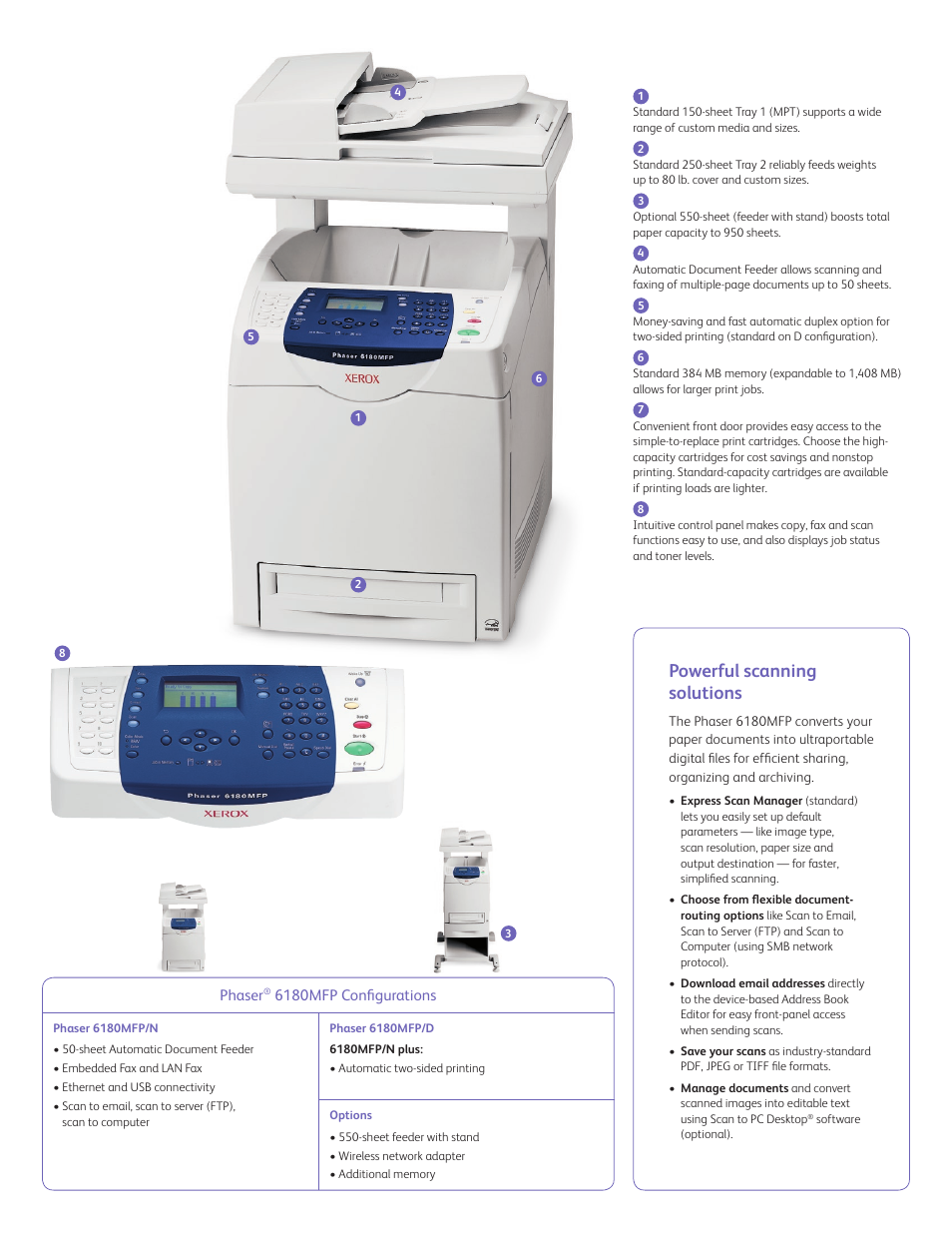 Powerful scanning solutions | Xerox Phaser 6180 User Manual | Page 3 / 4