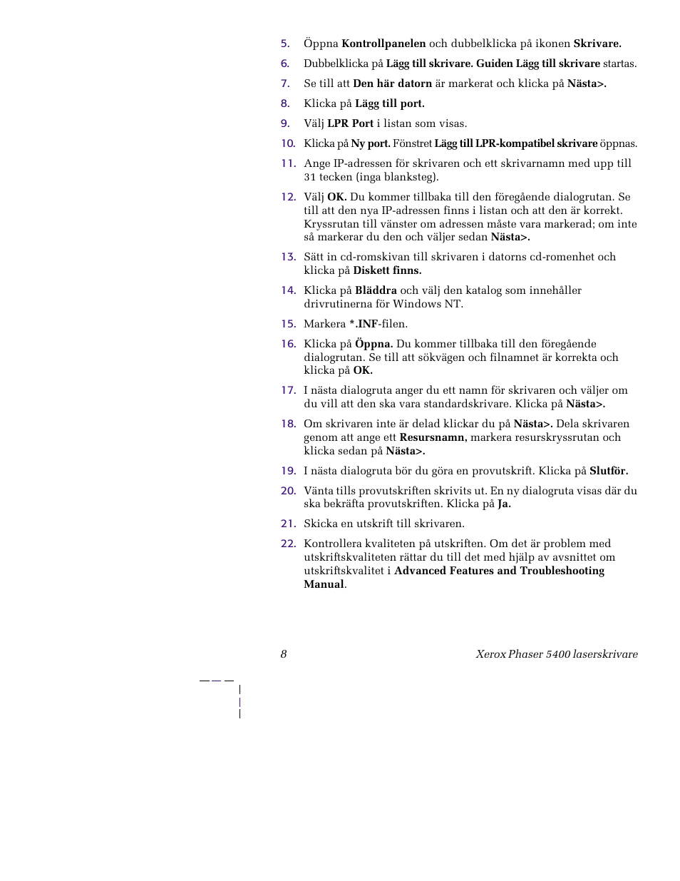 Xerox XERORPHASER 5400 User Manual | Page 14 / 40