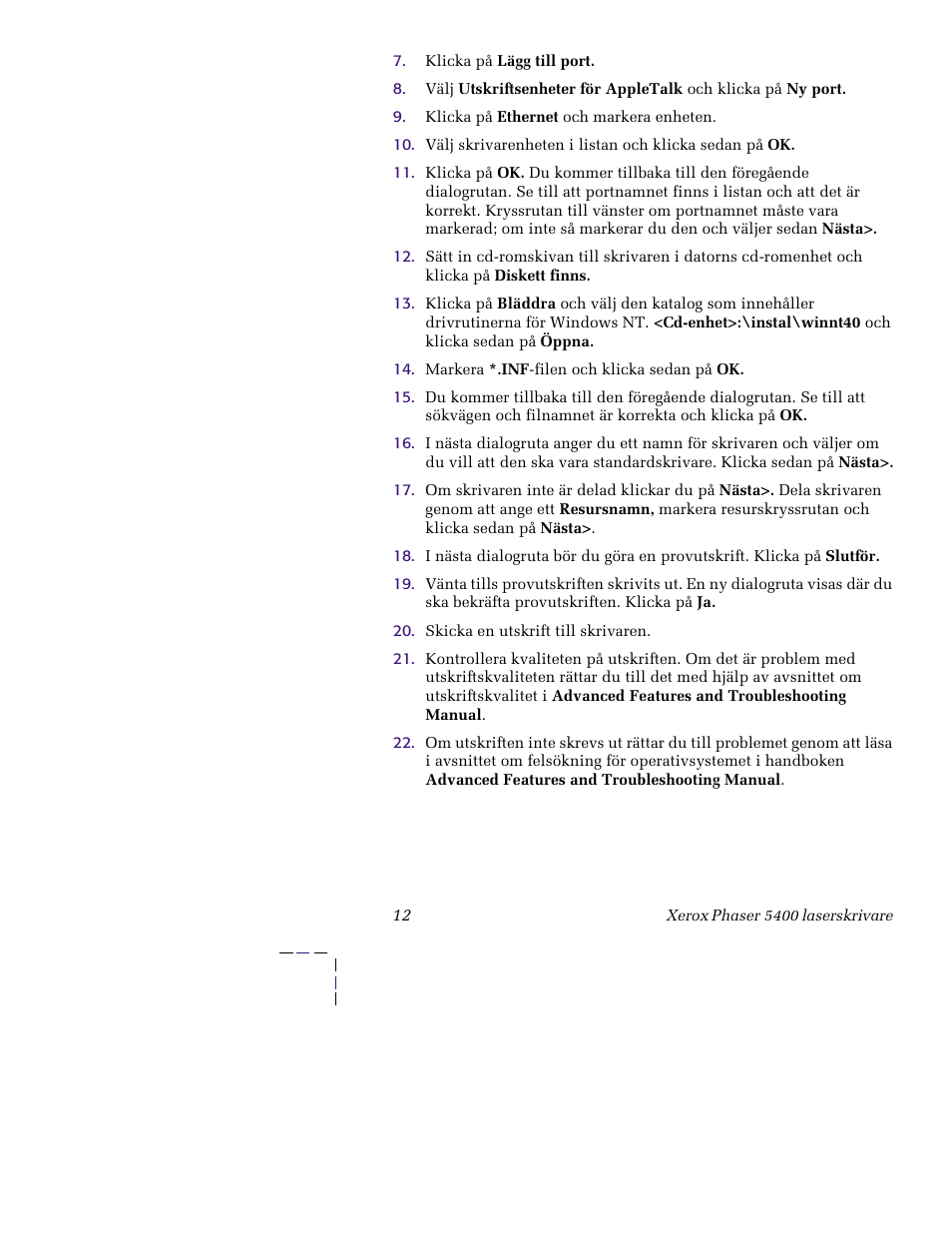 Xerox XERORPHASER 5400 User Manual | Page 18 / 40