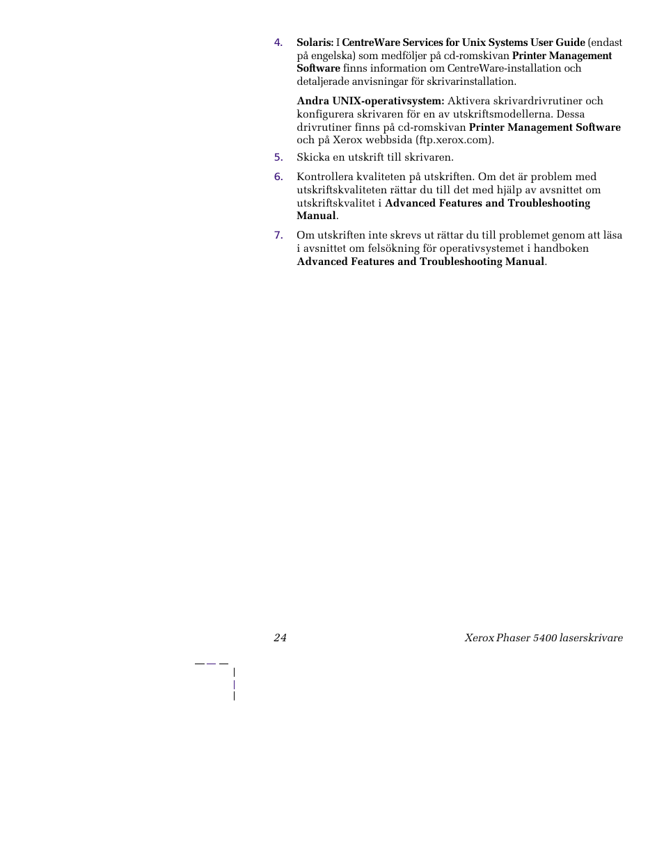 Xerox XERORPHASER 5400 User Manual | Page 30 / 40