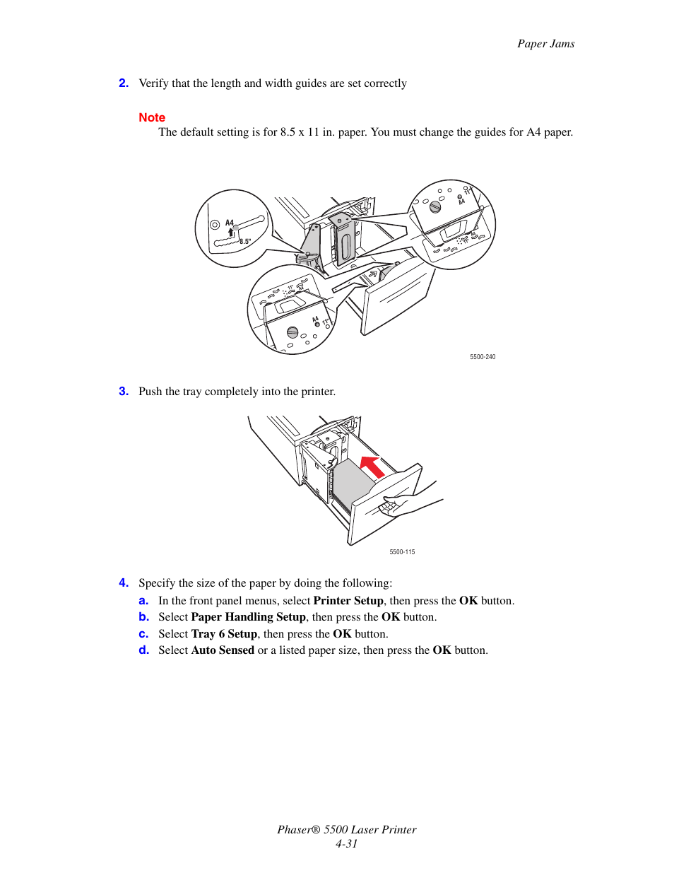 Xerox Phaser Printer 5500 User Manual | Page 29 / 50