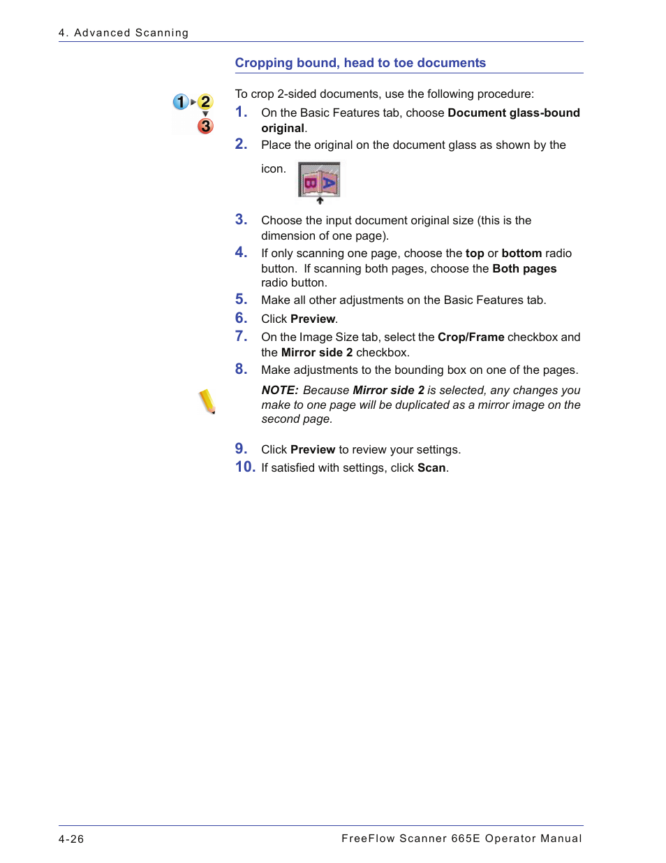 Cropping bound, head to toe documents, Cropping bound, head to toe documents -26 | Xerox 701P44148 User Manual | Page 116 / 188