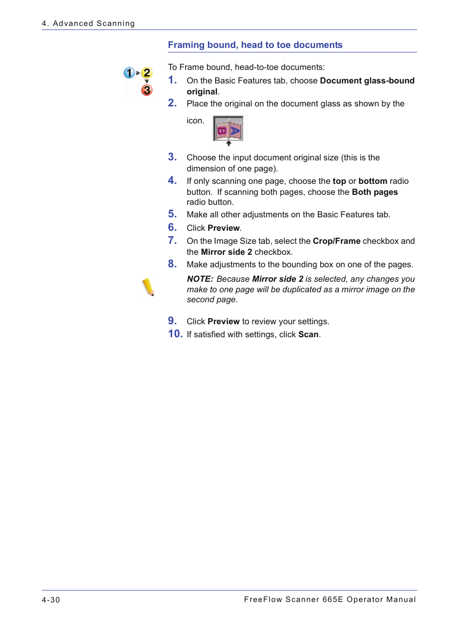 Framing bound, head to toe documents, Framing bound, head to toe documents -30 | Xerox 701P44148 User Manual | Page 120 / 188