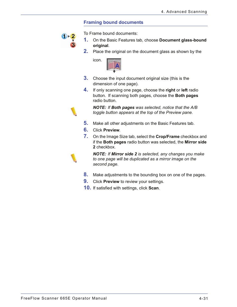 Framing bound documents, Framing bound documents -31 | Xerox 701P44148 User Manual | Page 121 / 188