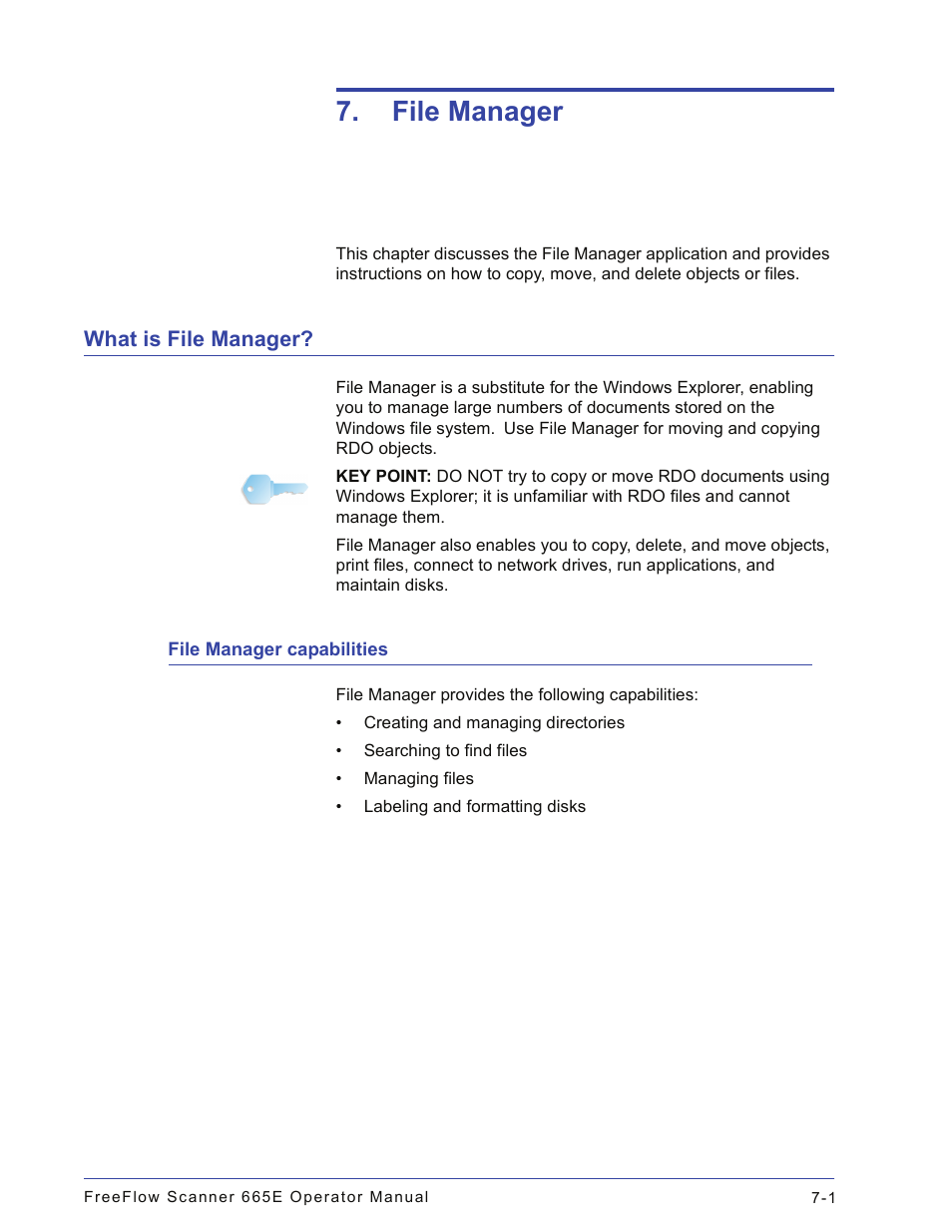 File manager, What is file manager, File manager capabilities | What is file manager? -1, File manager capabilities -1 | Xerox 701P44148 User Manual | Page 155 / 188