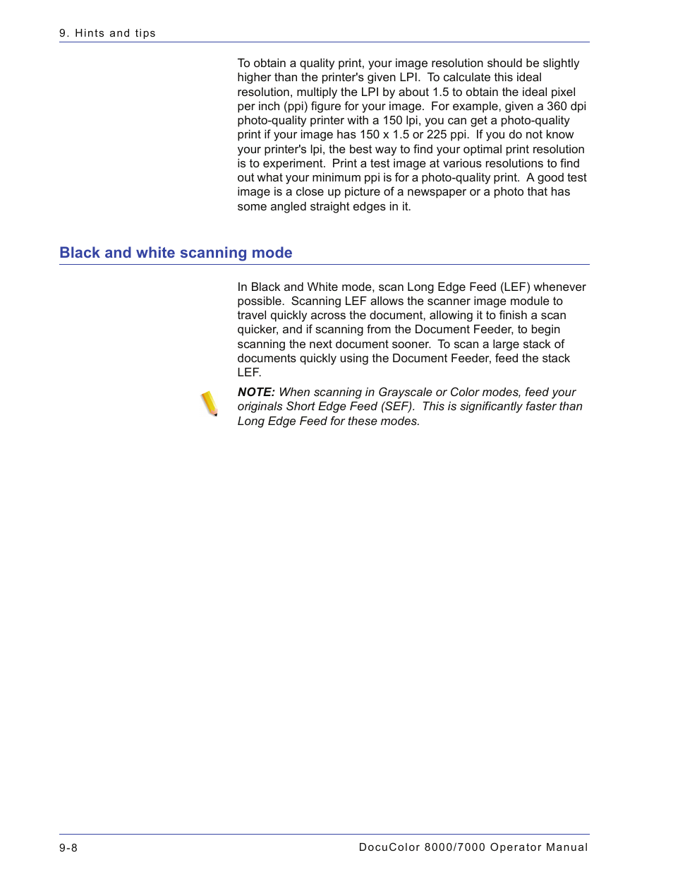 Black and white scanning mode, Black and white scanning mode -8 | Xerox 701P44148 User Manual | Page 176 / 188