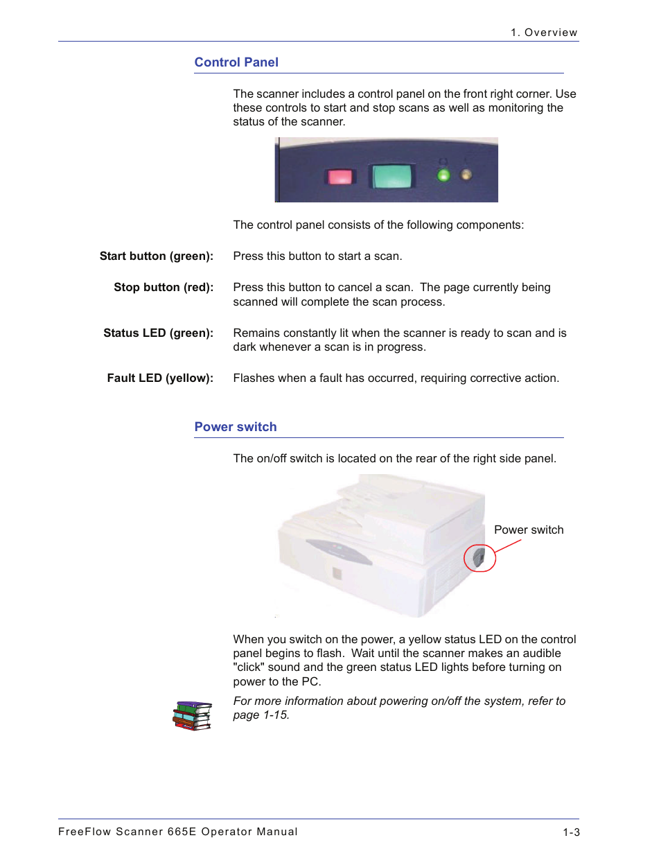 Control panel, Power switch, Control panel -3 power switch -3 | Xerox 701P44148 User Manual | Page 29 / 188