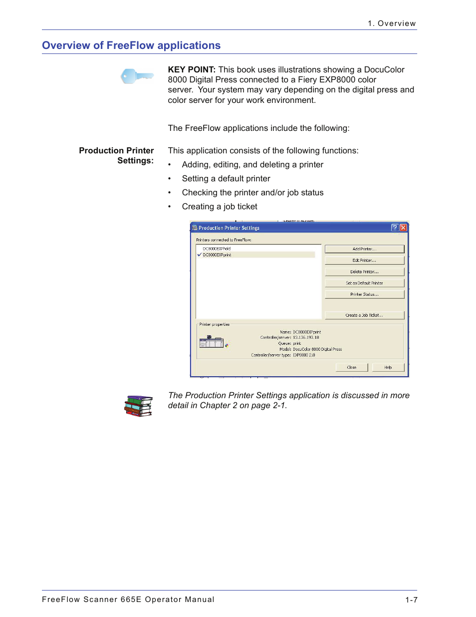 Overview of freeflow applications, Overview of freeflow applications -7 | Xerox 701P44148 User Manual | Page 33 / 188