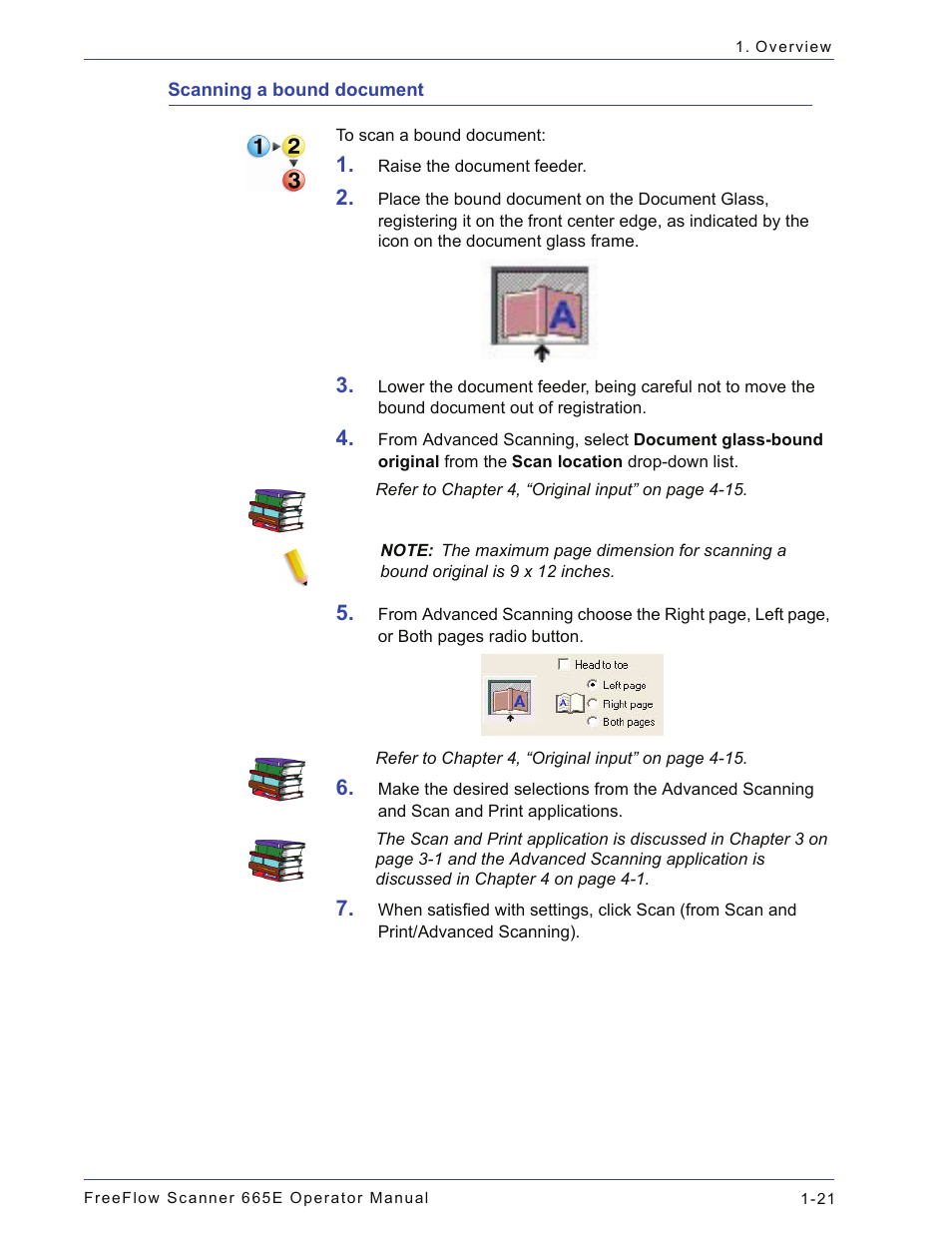 Scanning a bound document, Scanning a bound document -21 | Xerox 701P44148 User Manual | Page 47 / 188
