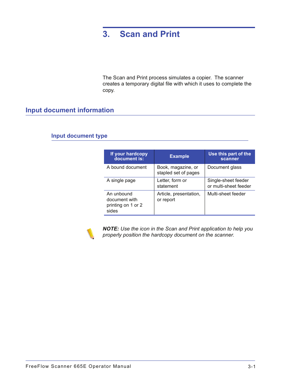 Scan and print, Input document information, Input document type | Input document information -1, Input document type -1 | Xerox 701P44148 User Manual | Page 61 / 188