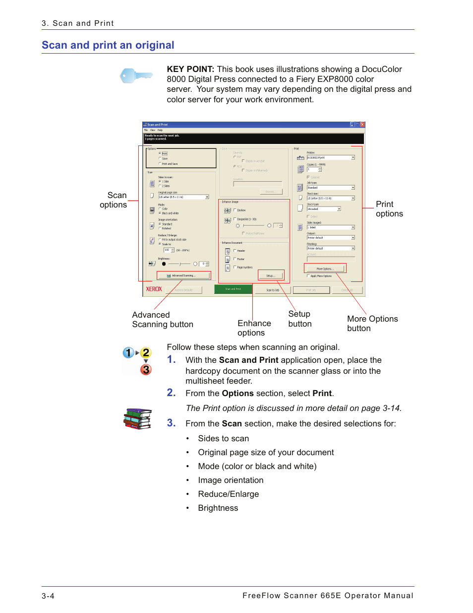 Scan and print an original, Scan and print an original -4 | Xerox 701P44148 User Manual | Page 64 / 188