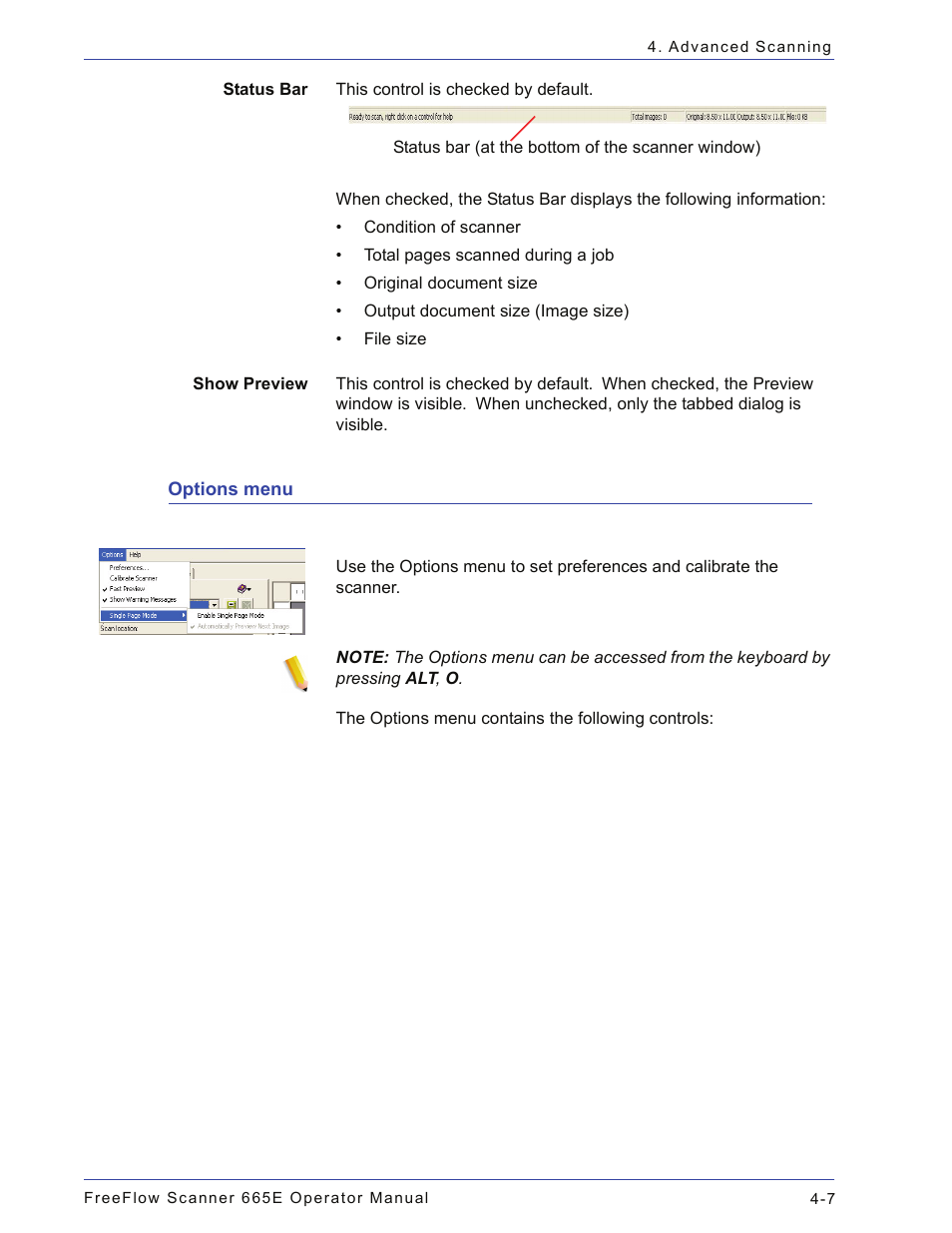 Options menu, Options menu -7 | Xerox 701P44148 User Manual | Page 97 / 188