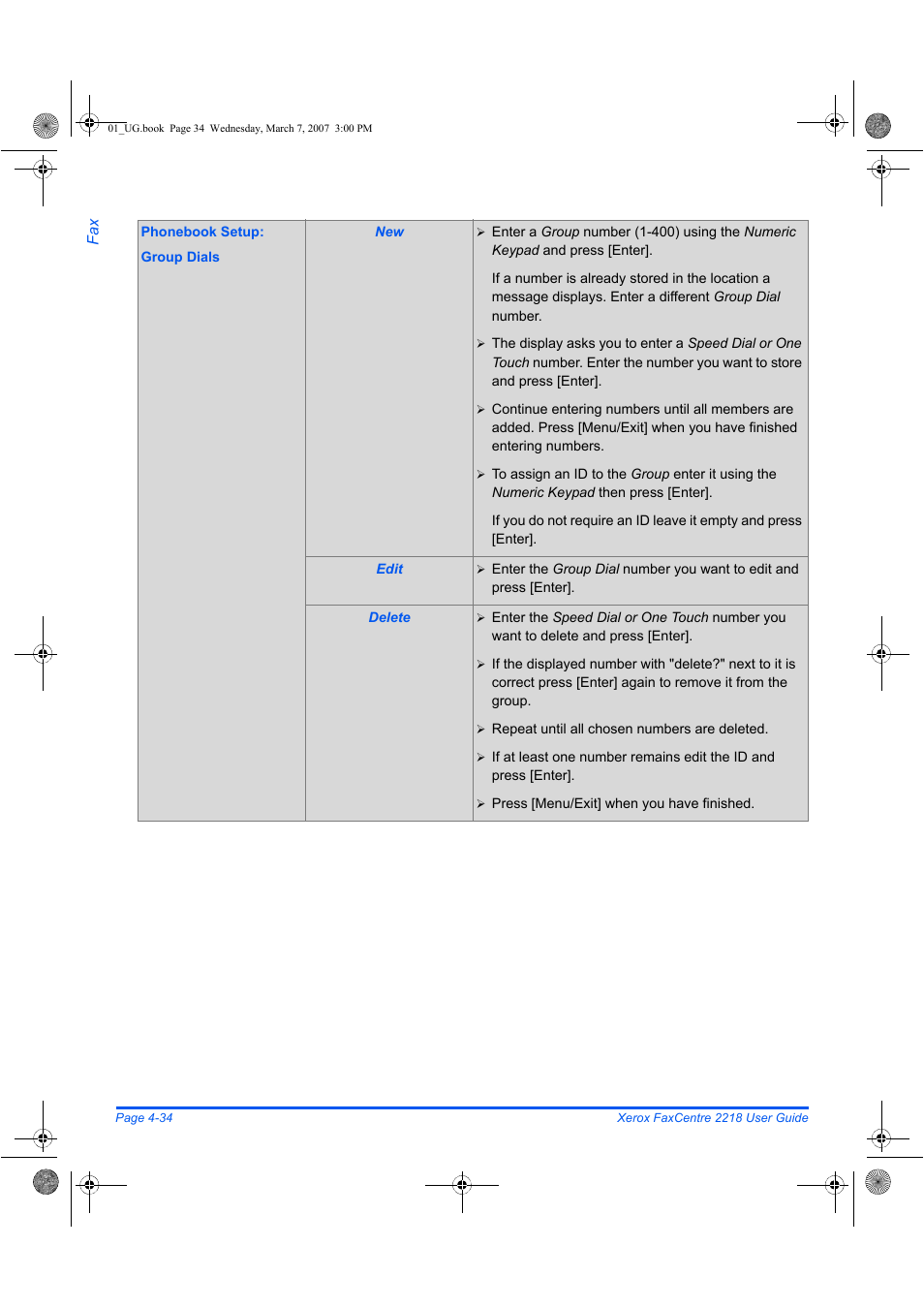 Xerox FaxCentre 2218 User Manual | Page 108 / 212