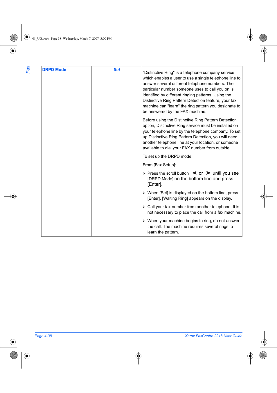Xerox FaxCentre 2218 User Manual | Page 112 / 212