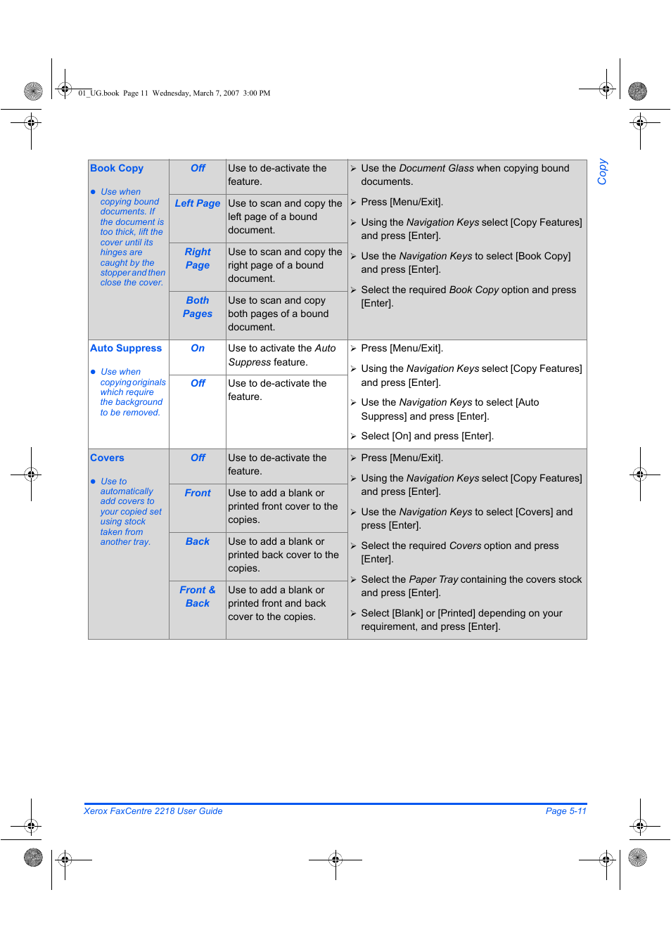 Xerox FaxCentre 2218 User Manual | Page 123 / 212