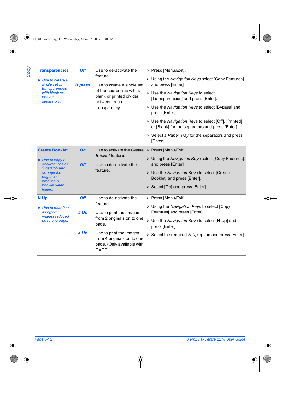 Xerox FaxCentre 2218 User Manual | Page 124 / 212