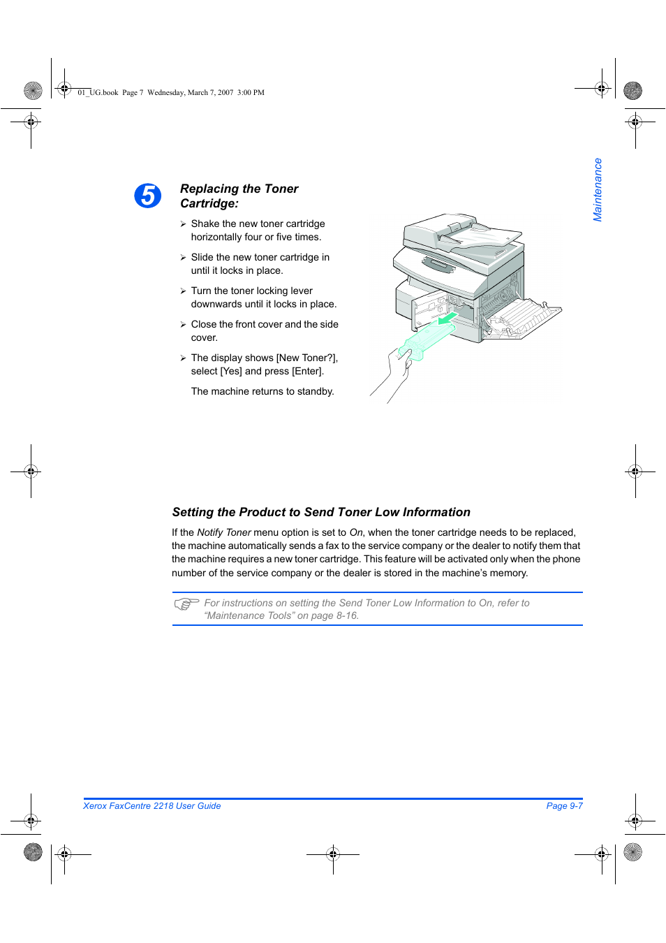Xerox FaxCentre 2218 User Manual | Page 175 / 212