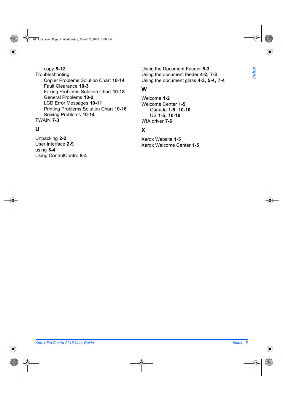 Xerox FaxCentre 2218 User Manual | Page 211 / 212