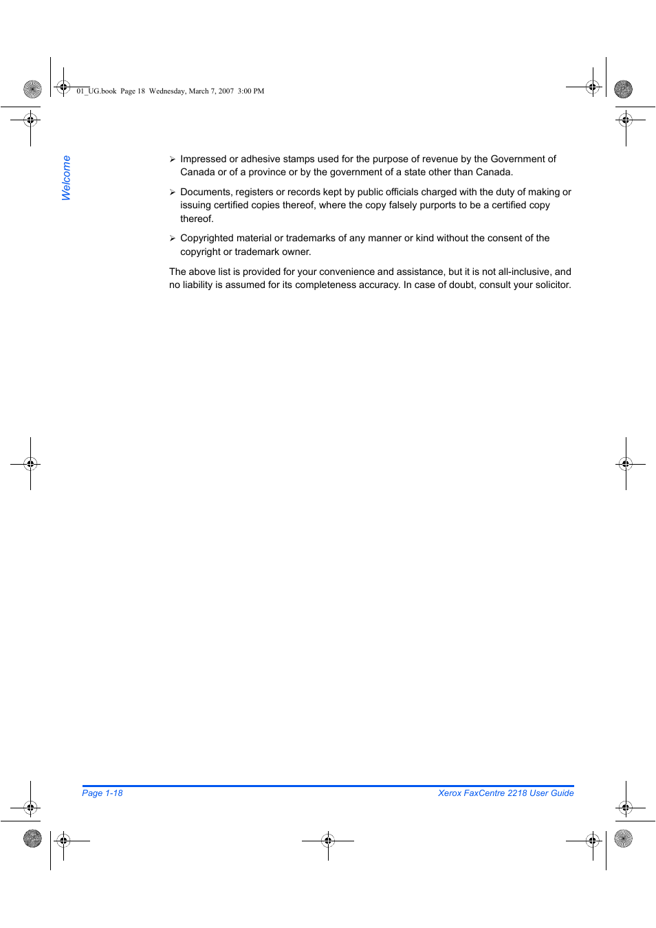Xerox FaxCentre 2218 User Manual | Page 26 / 212