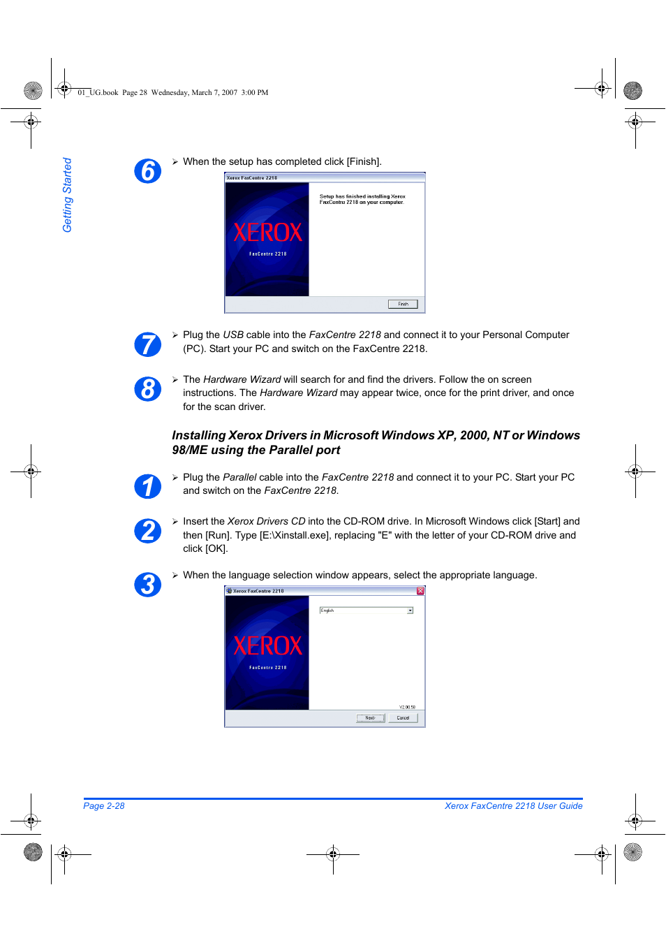 Xerox FaxCentre 2218 User Manual | Page 56 / 212