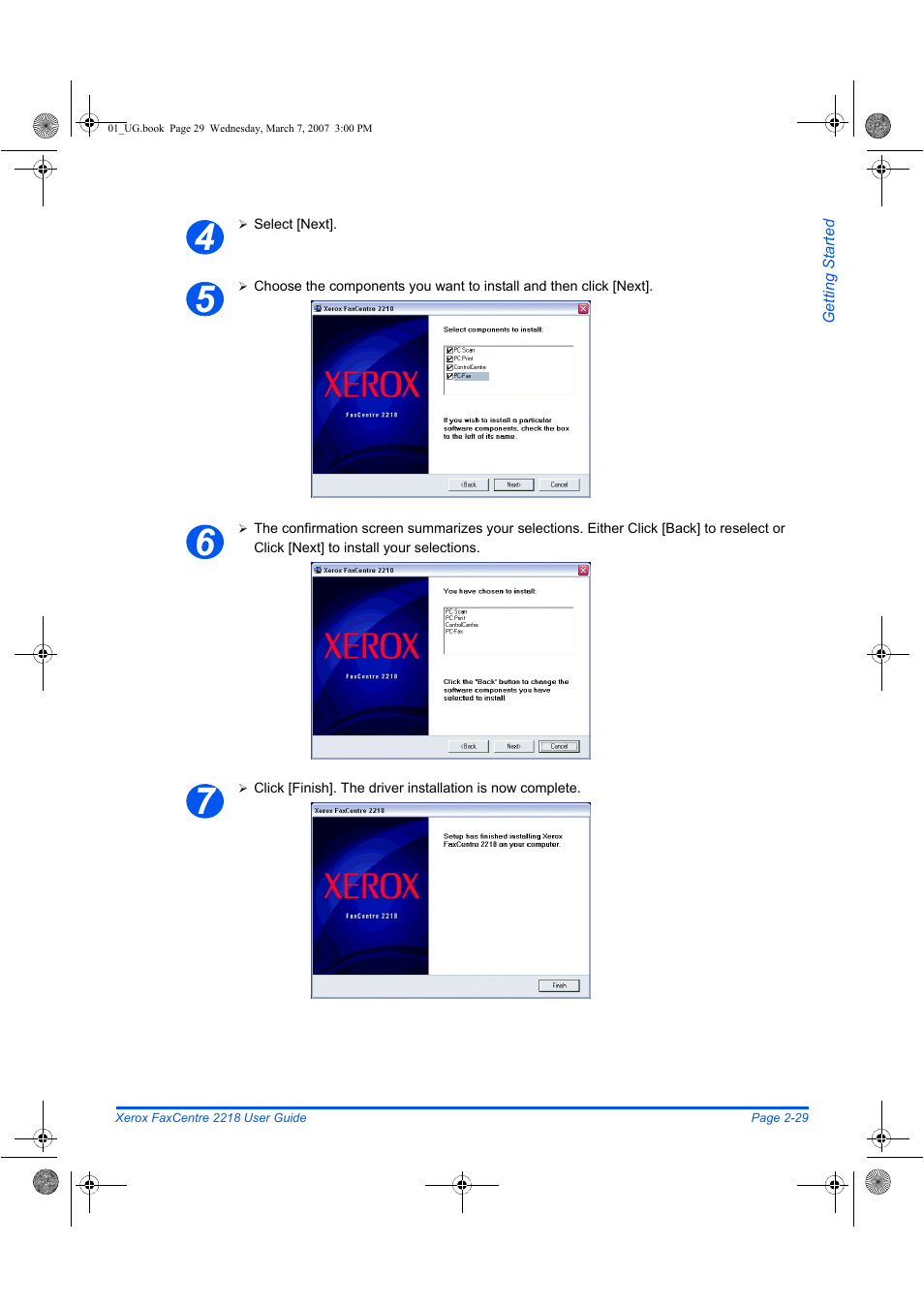 Xerox FaxCentre 2218 User Manual | Page 57 / 212
