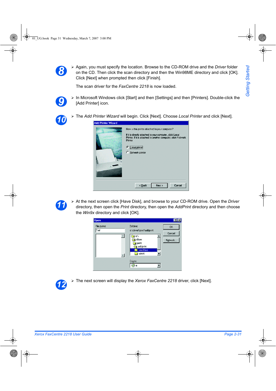 Xerox FaxCentre 2218 User Manual | Page 59 / 212