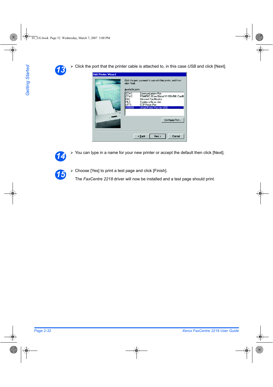 Xerox FaxCentre 2218 User Manual | Page 60 / 212