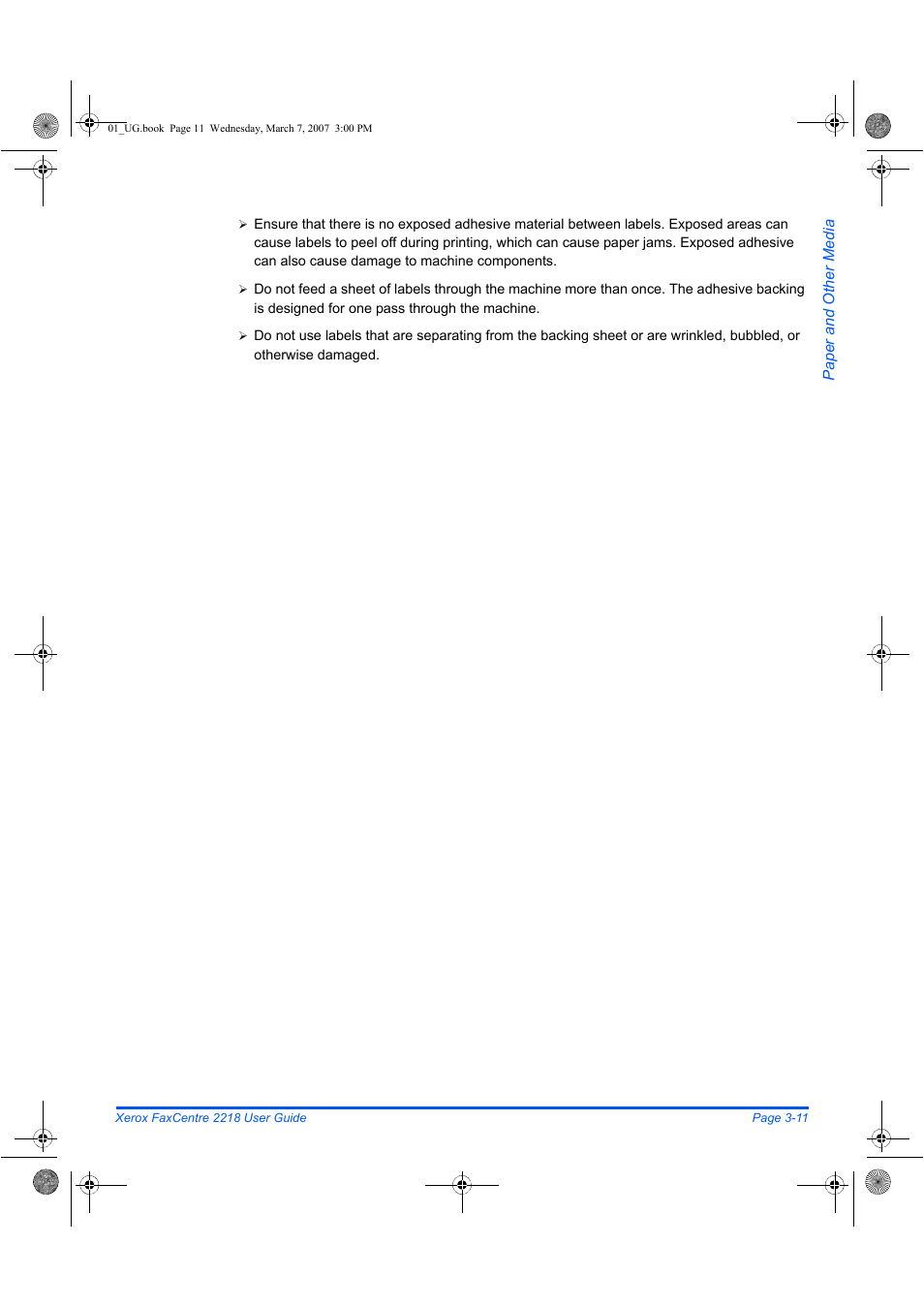 Xerox FaxCentre 2218 User Manual | Page 73 / 212