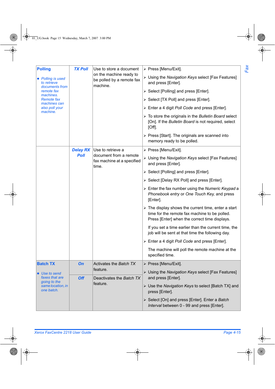 Xerox FaxCentre 2218 User Manual | Page 89 / 212