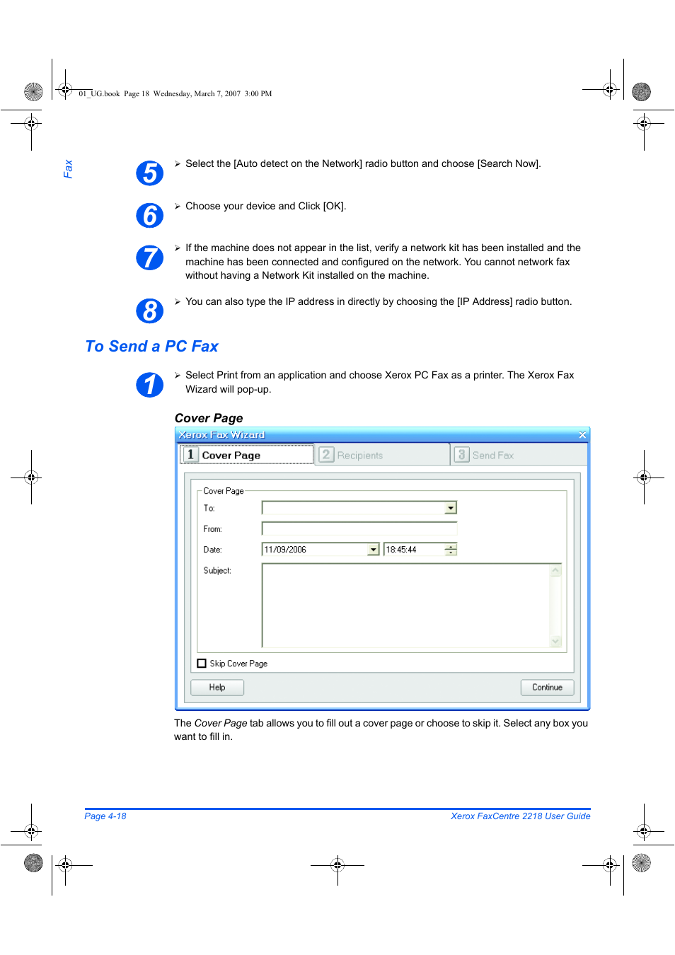 Xerox FaxCentre 2218 User Manual | Page 92 / 212