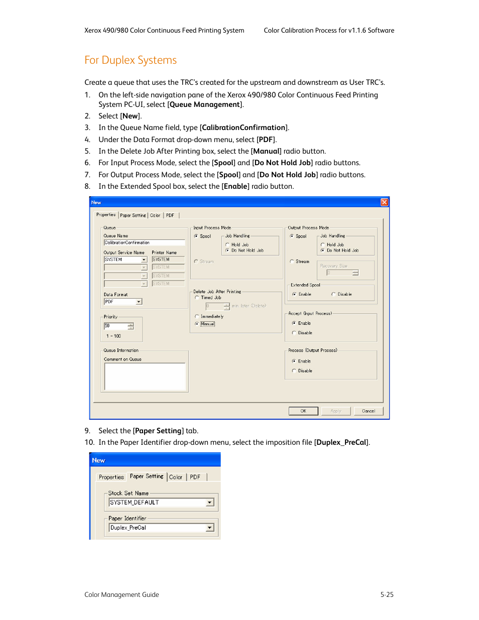 For duplex systems, For duplex systems -25 | Xerox COLOR 490 User Manual | Page 85 / 102
