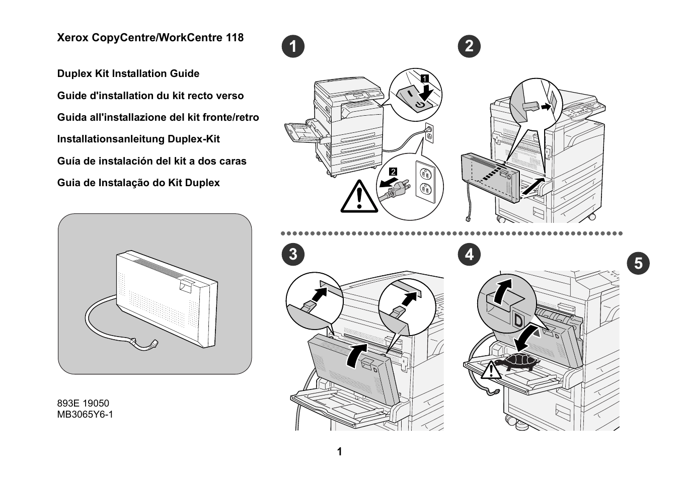 Xerox COPYCENTRE/WORKCENTRE 118 User Manual | 2 pages