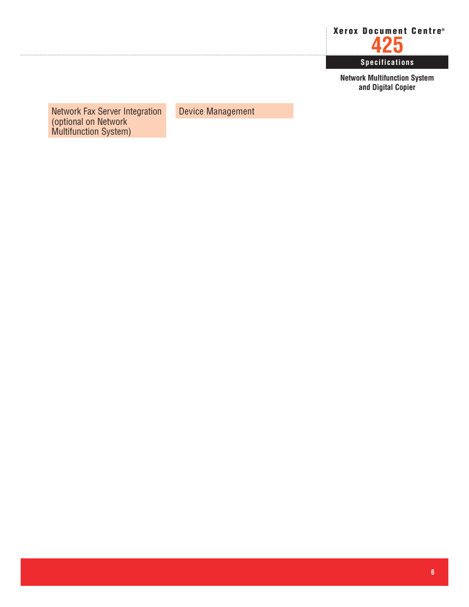 Device management | Xerox DOCUMENT CENTRE 425 User Manual | Page 6 / 9