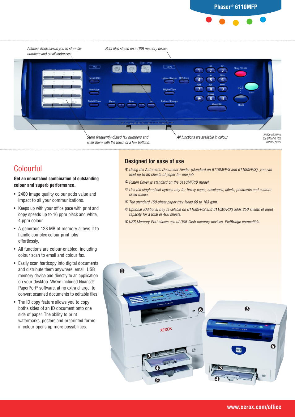 Colourful, Phaser, 6110mfp | Xerox Phaser Color Laser Printer 6110MFP User Manual | Page 3 / 4