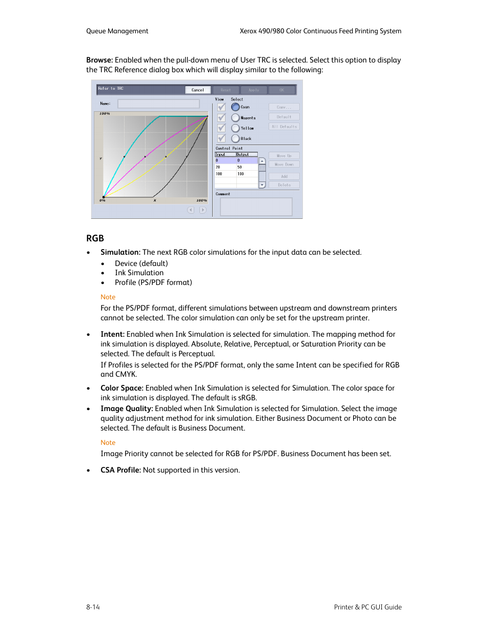 Rgb -14 | Xerox 490 User Manual | Page 126 / 262