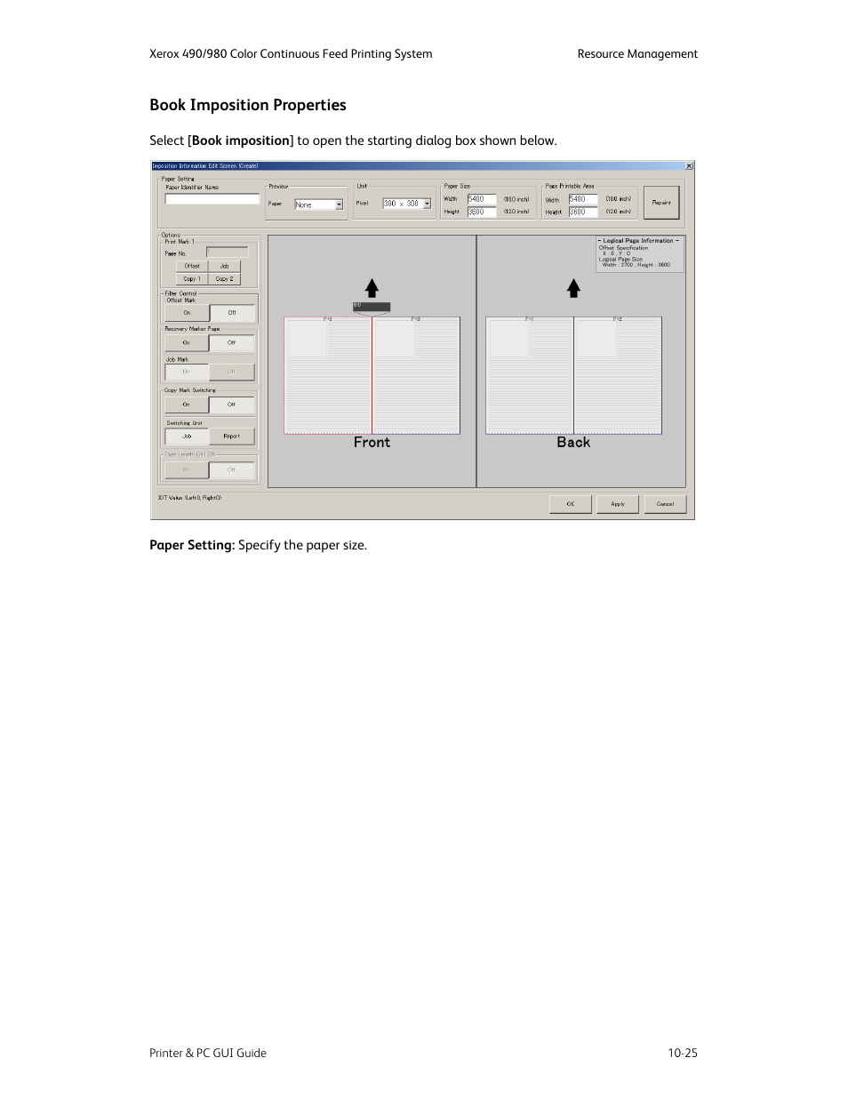 Book imposition properties -25 | Xerox 490 User Manual | Page 181 / 262