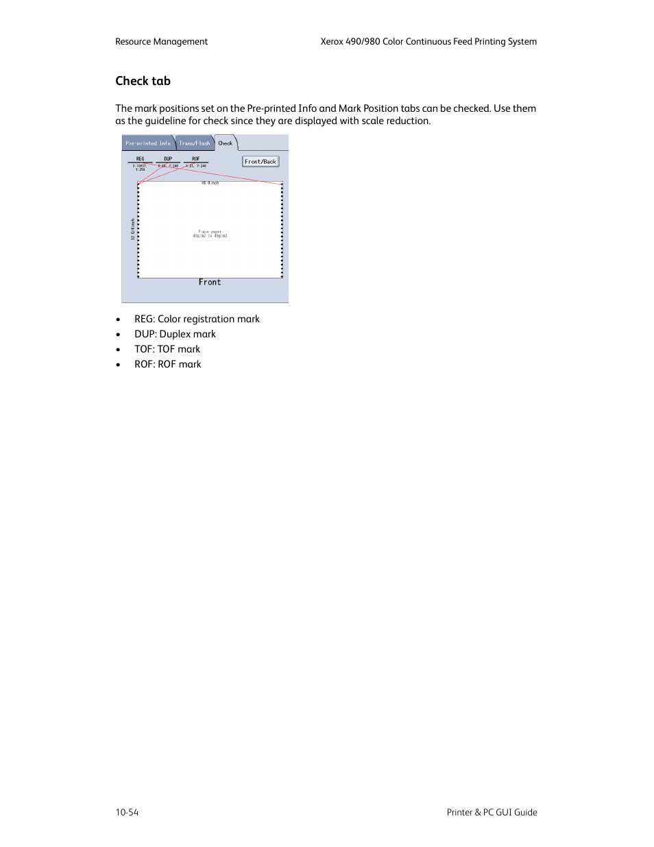 Check tab -54 | Xerox 490 User Manual | Page 210 / 262