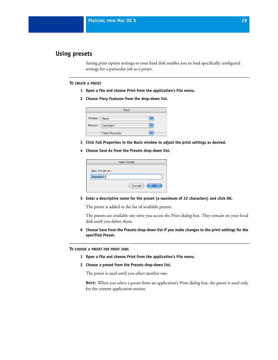 Using presets | Xerox 45069888 User Manual | Page 29 / 40
