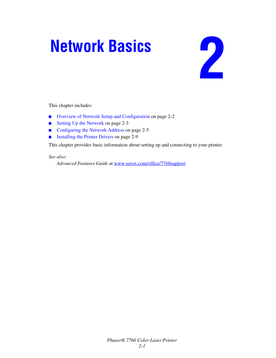 Network basics | Xerox 7760 User Manual | Page 21 / 158