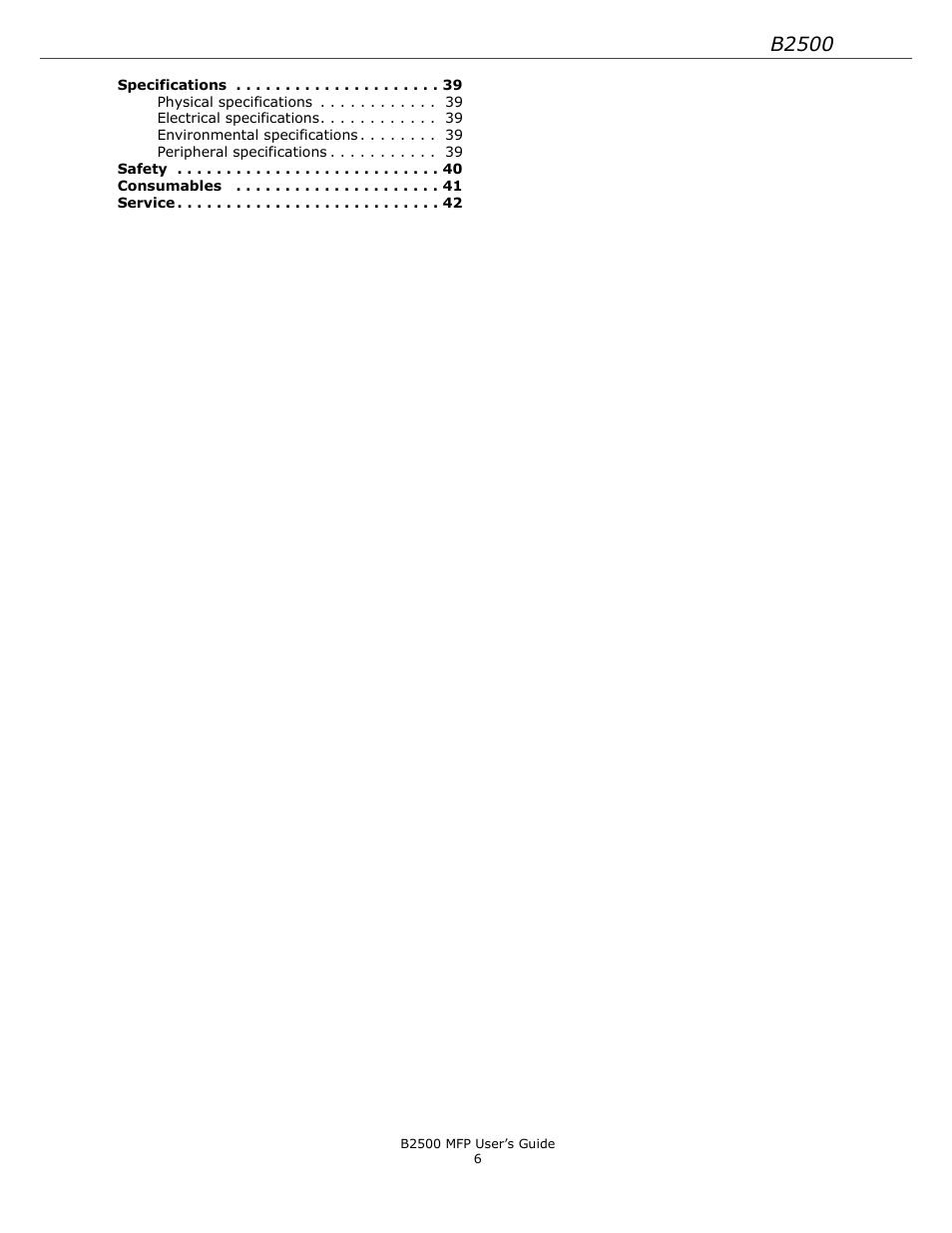 B2500 | Xerox B2500 MFP User Manual | Page 6 / 42