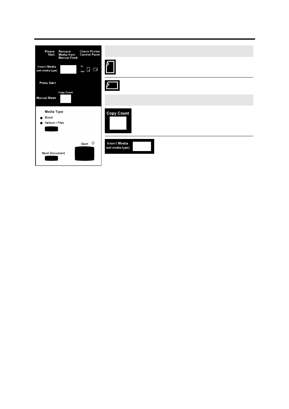 Manual feed panel (continued) | Xerox MAX 200 User Manual | Page 37 / 284