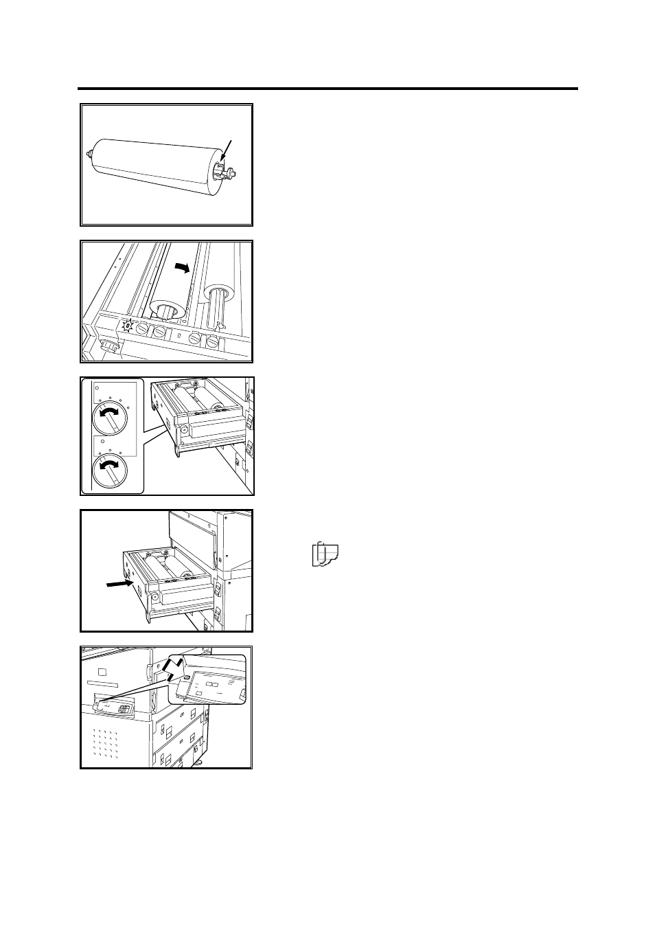 How to load roll media, Continued) | Xerox MAX 200 User Manual | Page 52 / 284