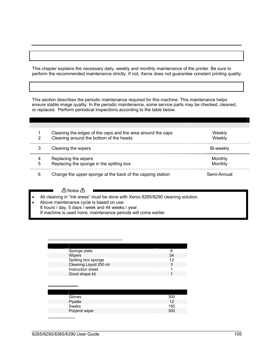 6 maintenance, 1 introduction, 2 8265/8290 periodic maintenance | Maintenance, Introduction, 8265/8290 periodic maintenance | Xerox 8290 User Manual | Page 113 / 152