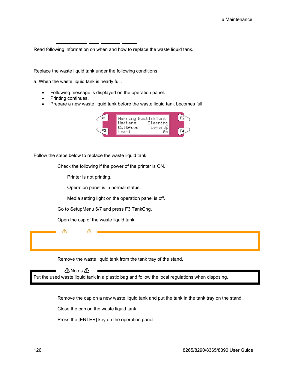 3 replacing the waste tank | Xerox 8290 User Manual | Page 134 / 152