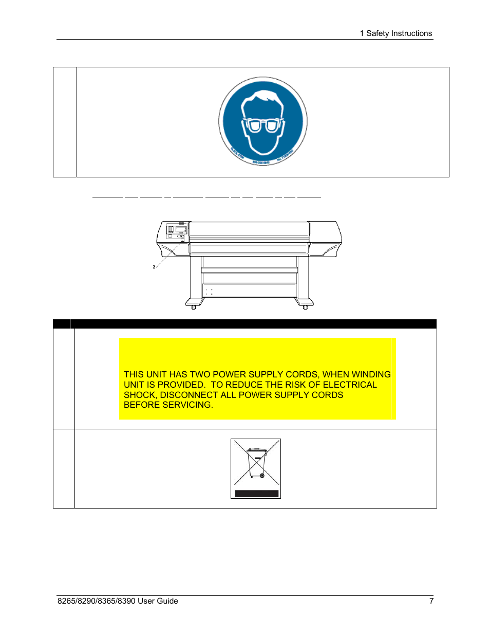 Caution | Xerox 8290 User Manual | Page 15 / 152