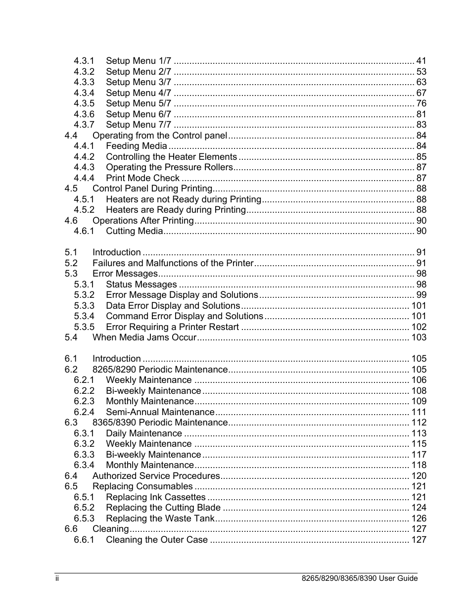 Xerox 8290 User Manual | Page 6 / 152