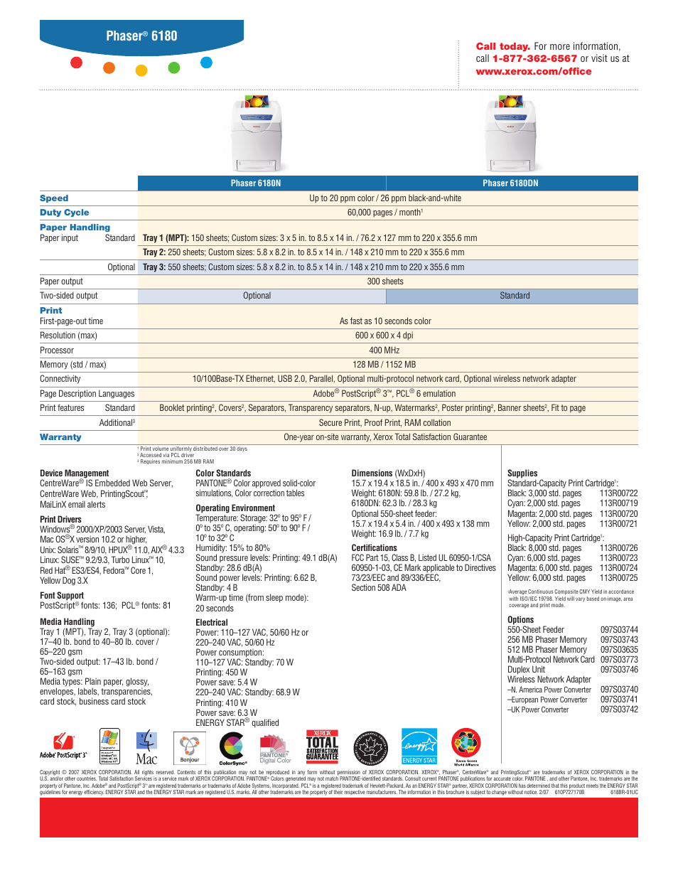 Phaser | Xerox 6180 User Manual | Page 4 / 4